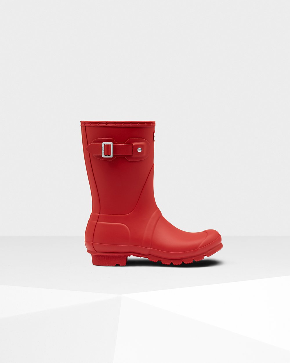 Womens Hunter Original - Short Rain Boots Red - 6739-JTKAQ